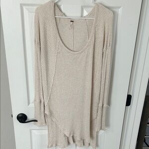 Free People Cream Tunic Top